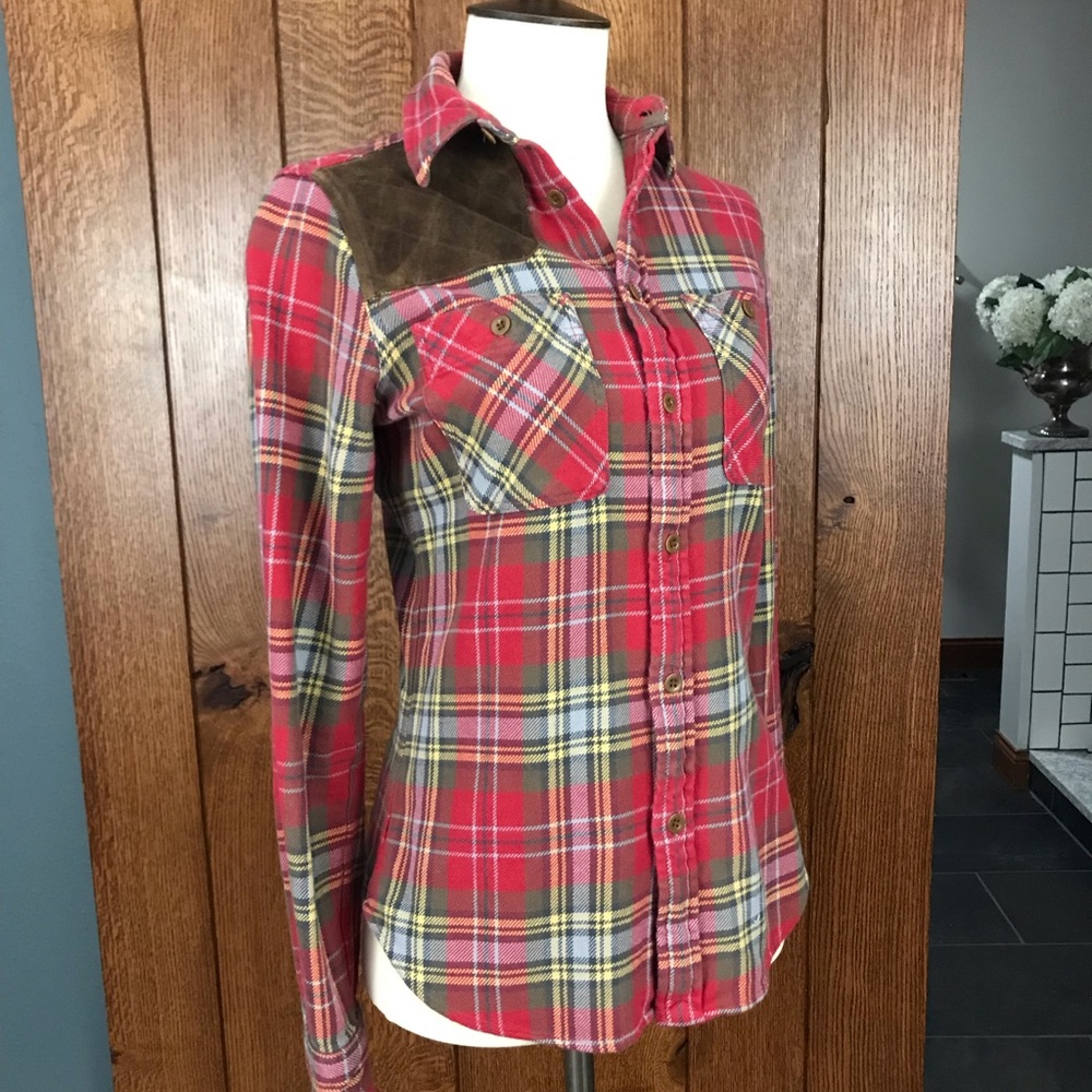 {Rugby Ralph Lauren} Skinny Fit Plaid Shirt RARE - Picture 2 of 6